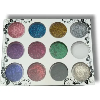 Sada 12 zrníčkových glitrů - krabička 12 x 3 g