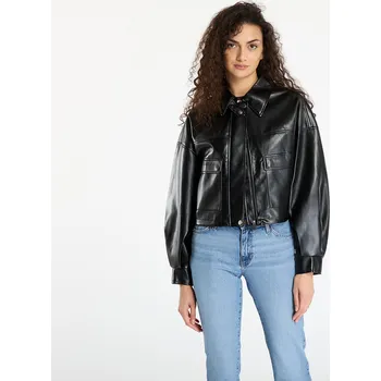 Dámská casual bunda Bunda GUESS Flaminia Crop Pu Jacket Black L