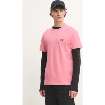 Pánská móda Bavlněné tričko Tommy Jeans DM0DM20322 růžová 38X, vel. M