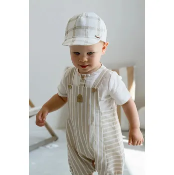 Dětská lněná sada Jamiks PINAT II béžová barva, JLH189 PINAT.II.l.Kom.JLH189.K 08X, vel. 86