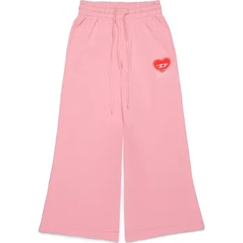 Dětské bavlněné tepláky Diesel PCUORE TROUSERS růžová barva, s potiskem, J02231 30X, vel. 106