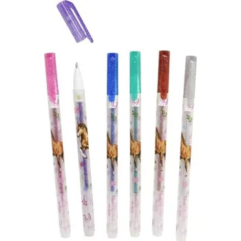 Gelová pera Glitter Horse Friends sada