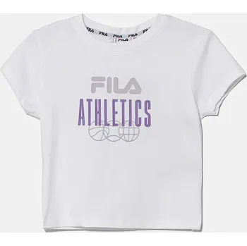 Chlapecké tričko Dětské bavlněné tričko Fila ISNY FAT0635 bílá 00X, vel. 170-176