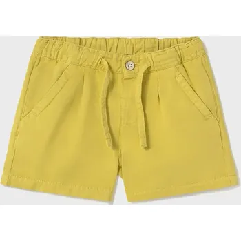 Dětské šortky s příměsí lnu Mayoral žlutá barva, nastavitelný pas, 1247 1247.3H.Baby.PPYA 17X, vel. 74