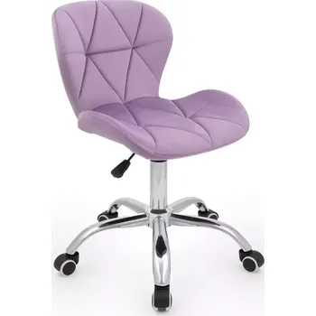 LuxuryForm DESIGN Židle LIVIO VELUR na stříbrné podstavě s kolečky - levandule