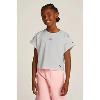 Dívčí tričko Dětské tričko Tommy Hilfiger KG0KG08300.128.176.PPYA bílá 00X, vel. 128