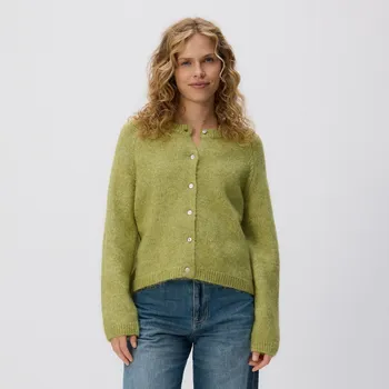 Dámský svetr Reserved - Kardigan s příměsí vlny - světle olivová - 252GP-81M - 252GP-81M-S