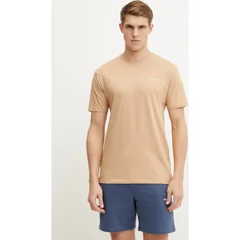 Pánské tričko Bavlněné tričko Columbia North Cascades 1834041. hnědá 82X, vel. XL