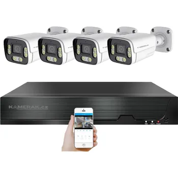 Kompletní kamerový systém PoE IP 4 kamerový set XM-406B 4MPx, CZ menu