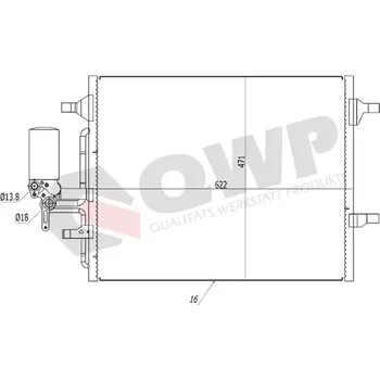 Výparník klimatizace QWP Kondenzátor klimatizace QWP WAC399
