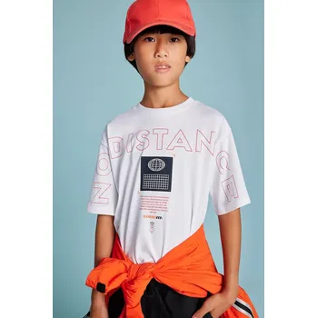 Chlapecké tričko Dětské bavlněné tričko Mayoral 6011.7E.Junior.PPYA bílá 00X, vel. 128