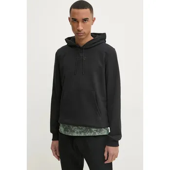 Pánská mikina Mikina Diesel S-GINN-HOOD-R3 SWEAT-SHIRT pánská, černá barva, s kapucí, s aplikací, A16425.0HYAT 99X, vel. XL