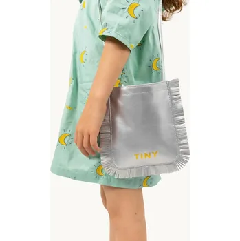 Kabelka Dětská kabelka Tinycottons FRINGES BAG SS25.387 stříbrná SLV, vel. ONE SIZE
