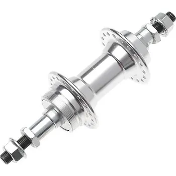 Náboj kola Zadní náboj 32d, 135mm stříbrná (Hliníkový zadní náboj, s matkami, 32 děr, 135 mm stříbrný, OEM)