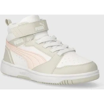 Chlapecké tenisky Dětské sneakers boty Puma Rebound V6 Mid AC+ PS šedá barva 393832 09X, EUR 31.5