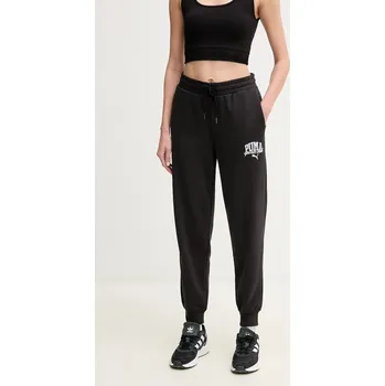 Tepláky Puma dámské, černá barva, s potiskem, 685037 685037. 99X, vel. S