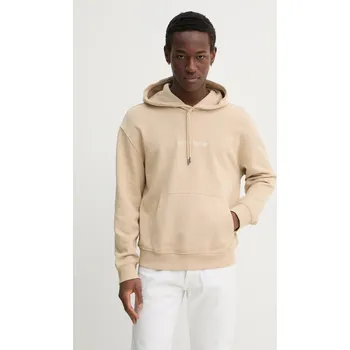 Pánská mikina Mikina Guess Jeans pánská, béžová barva, s kapucí, s aplikací, M5RQ38 KCPR1 M5RQ38.KCPR1 08X, vel. M