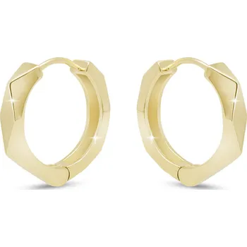 Náušnice Pozlacené kruhové náušncnice s geometrickým motivem 3835