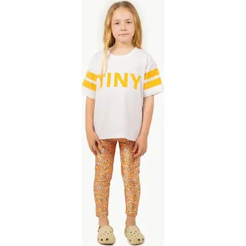 Dětské plavecké legíny Tinycottons GARDEN LEGGINGS SS25.288 oranžová 20X, vel. 104