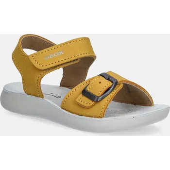 Dívčí obuv Dětské kožené sandály Geox LIGHTFLOPPY žlutá barva, B555SA.00032 18X, EUR 25