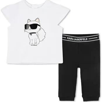 Kojenecká souprava Dětská bavlněná souprava Karl Lagerfeld Z30517.60.81 bílá 00X, vel. 74