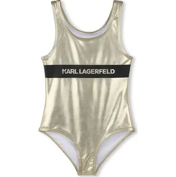 Dámské plavky Jednodílné dětské plavky Karl Lagerfeld zlatá barva, Z30442 Z30442.156.162 10Y, vel. 162