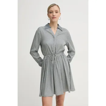 Dámské šaty Šaty Tommy Hilfiger šedá barva, mini, WW0WW44020 90X, vel. 40