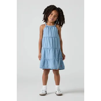 Dámské šaty Šaty Levi's HALTER TIERED DRESS modrá barva, mini, 3EM228 55X, vel. 104