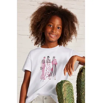 Dětské bavlněné tričko Mayoral 6030.8D.Junior.PPYA růžová 42X, vel. 128