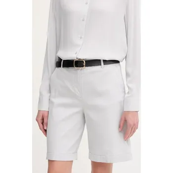 Dámské kraťasy Kraťasy United Colors of Benetton dámské, šedá barva, hladké, high waist, 4CDRD901W 90X, vel. 36