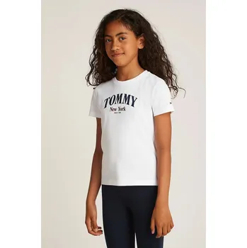 Chlapecké tričko Dětské bavlněné tričko Tommy Hilfiger KG0KG08296.128.176.PPYA bílá 00X, vel. 164