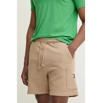 Pánské kraťasy Bavlněné šortky Tommy Jeans DM0DM18479 béžová 01A, vel. XXL