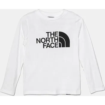 Chlapecké tričko Dětské tričko s dlouhým rukávem The North Face EASL/S TEE bílá barva, NF0A89J2FN41 00X, vel. 124-129