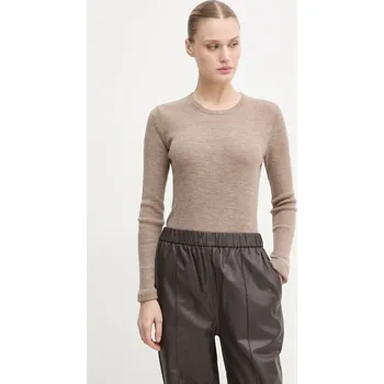 Vlněné tričko s dlouhým rukávem Day Birger et Mikkelsen Mariana béžová barva, DAY65243602 08X, vel. XS