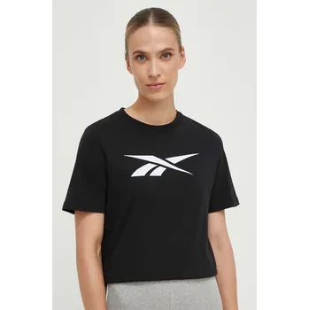 Bavlněné tričko Reebok černá barva, 100073066 99X, vel. XS