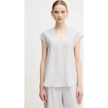 Dámská halenka Halenka Calvin Klein dámská, šedá barva, hladká, K20K208210 09X, vel. 40