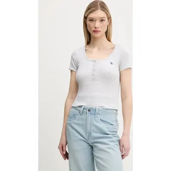 Pánské tričko Tričko Abercrombie & Fitch šedá barva, KI139-5271 KI139.5271.112 90X, vel. M