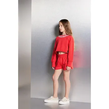 Pánské kraťasy Dětské bavlněné šortky Patrizia Pepe K103 červená barva, s aplikací, 7P0346 7P0346.J095 33X, vel. 168