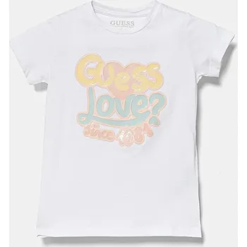 Chlapecké tričko Dětské tričko Guess bílá barva, K5RI06 K6YW4 K5RI06.K6YW4.PPYA 00X, vel. 118-122