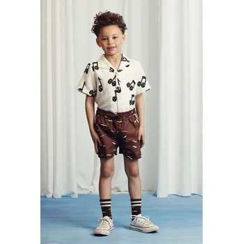 Chlapecká košile Dětská bavlněná košile Mini Rodini Note 2522017910 bílá 00X, vel. 80-86