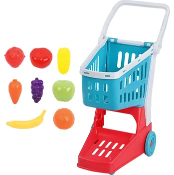 Hra na obchod PlayGo nákupní vozík s potravinami