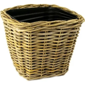 Obal na květináč CRYSTAL s plastovou výplní, 27x26x23cm, natur|Ego Dekor Indonesian Ratan