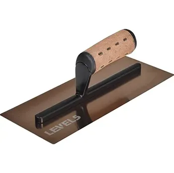 Zednické hladítko LEVEL5 Hladítko 0,7 mm s koženou rukojetí Rozměr: 12"