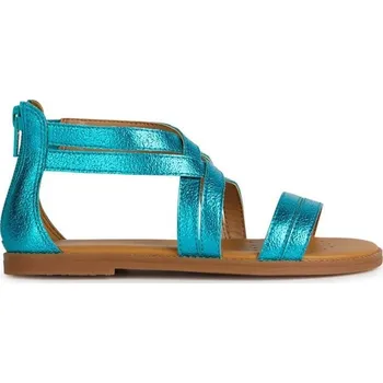 Dívčí sandály Dětské sandály Geox KARLY J4535F.000BN.36.39 tyrkysová 67X, EUR 38