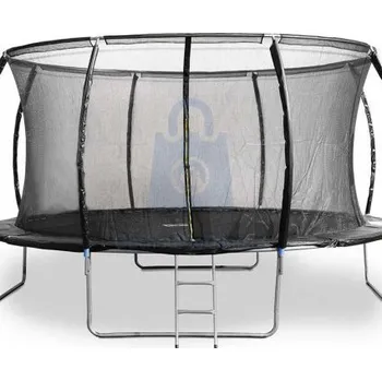 Trampolína Trampolína G21 SpaceJump, s ochrannou sítí + schůdky zdarma červená, 305 cm, balení 1 ks