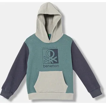 Chlapecká mikina Dětská mikina United Colors of Benetton více barev, s kapucí, s potiskem, 3EB5C205B 3EB5C205B.G.Seasonal vícebarevná MLC, vel. 122