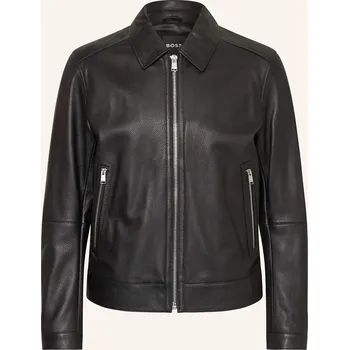 Pánská bunda Boss Pánská Kožená Bunda mapson4, černá, 48