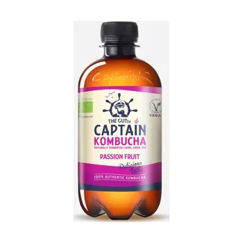 Proteinový nápoj Kombucha passion fruit BIO 400 ml