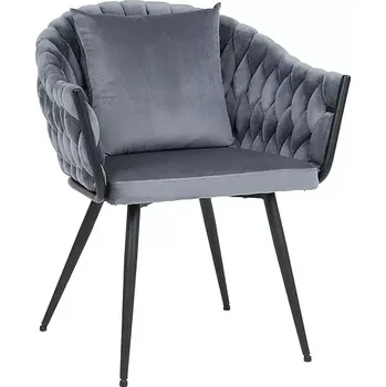 Signal NUVO VELVET ŽIDLE, ČERNÝ RÁM / ŠEDÁ BLUVEL 14,