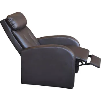Křeslo Relaxační polohovací křeslo KEA — PU kůže, hnědá IDEA nábytek
